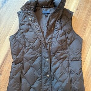 Lands' End Brown Quilted Vest for Layering